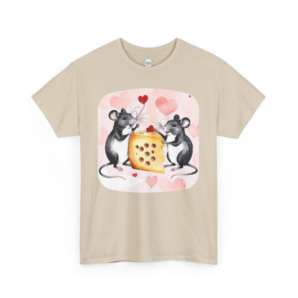 Cheesy Grins Mice in Love Unisex Heavy Cotton Tee - Image 5