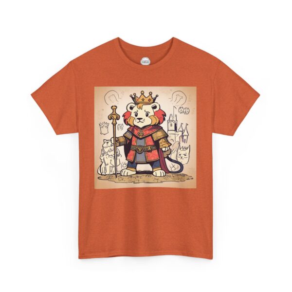 Worried King Lion Unisex Heavy Cotton Tee - Image 5