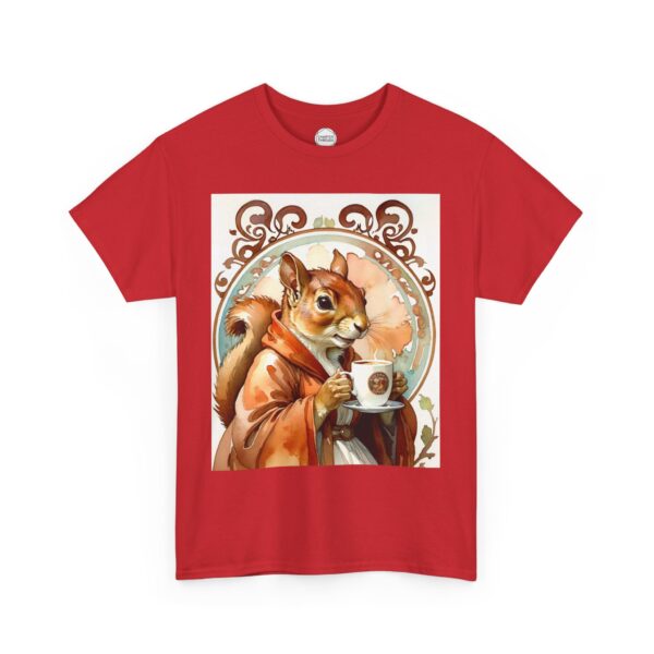 Squirrel Sipper Coffee Unisex Heavy Cotton Tee - Image 9