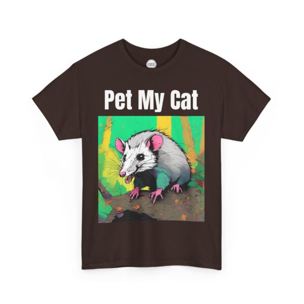 Pet My Cat Opposum Unisex Heavy Cotton Tee - Image 7