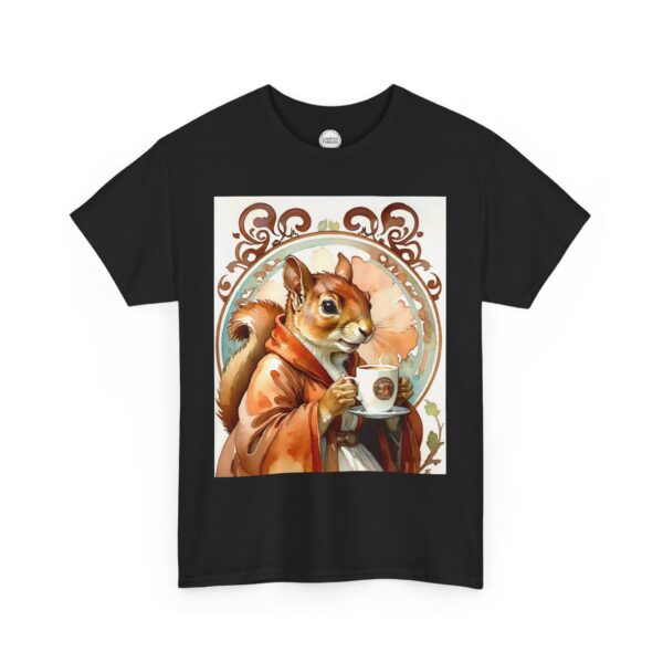 Squirrel Sipper Coffee Unisex Heavy Cotton Tee - Image 5