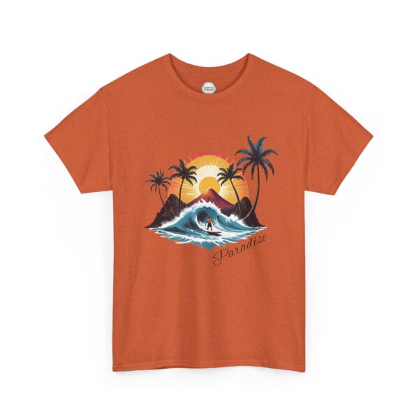 Sunset Surfing Unisex Heavy Cotton Tee - Image 3