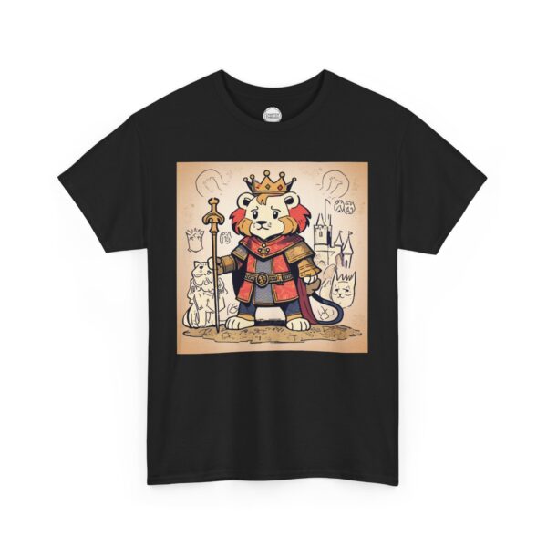 Worried King Lion Unisex Heavy Cotton Tee - Image 4