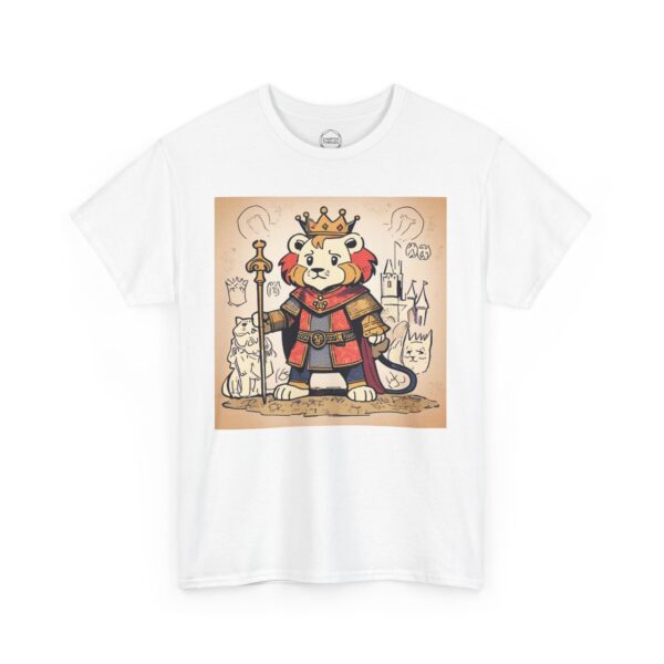 Worried King Lion Unisex Heavy Cotton Tee - Image 3