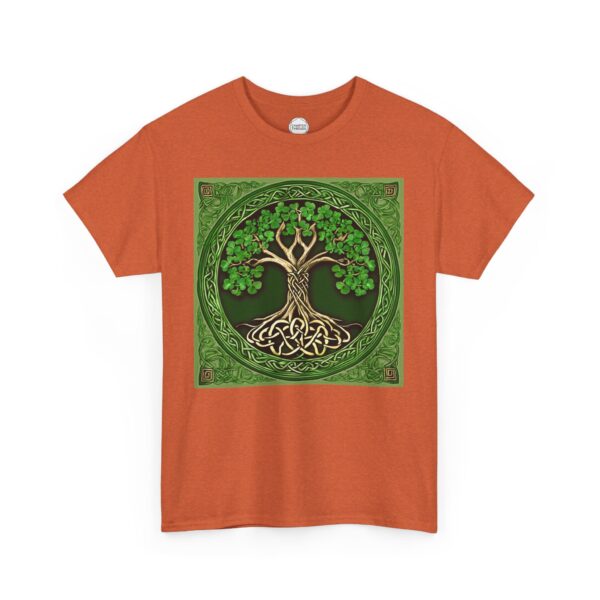 Celtic Knot Irish Tree of Life Unisex Heavy Cotton Tee - Image 3