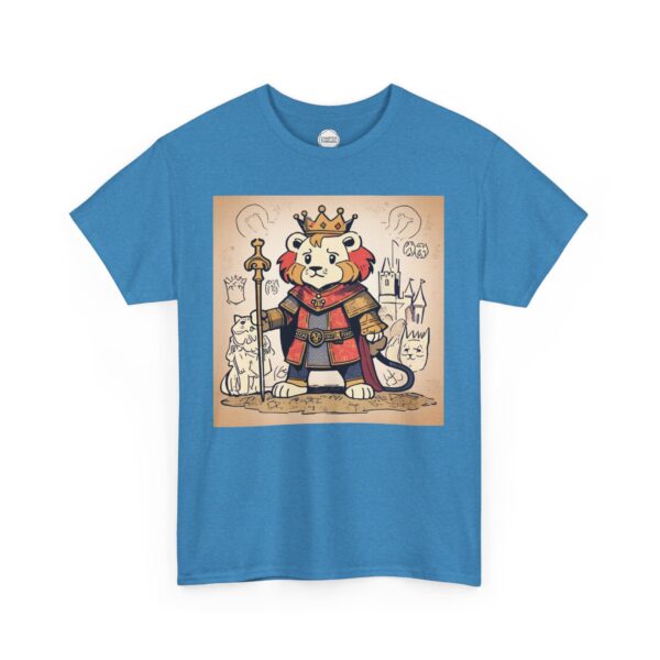 Worried King Lion Unisex Heavy Cotton Tee - Image 10