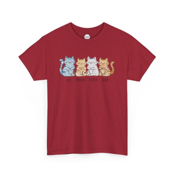 Un Deux Trois Cat Unisex Heavy Cotton Tee - Image 13