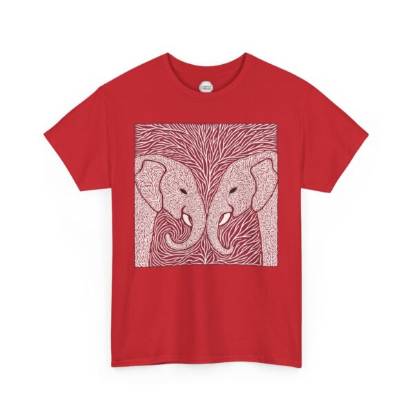 Trunk to Trunk Elephant Love Unisex Heavy Cotton Tee - Image 8