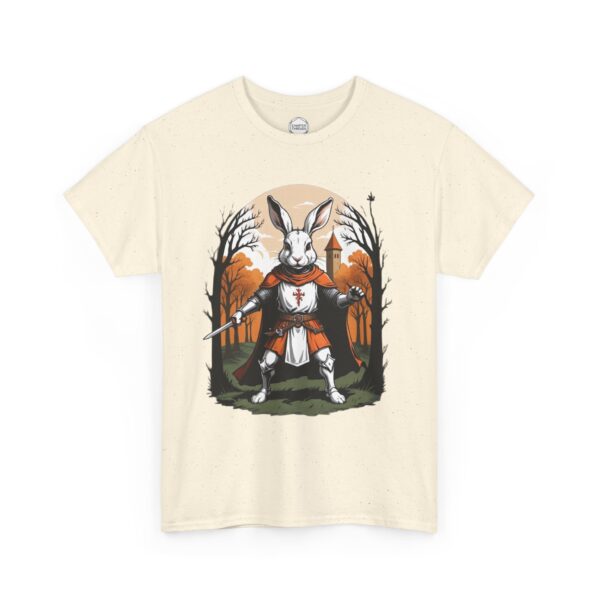 Rabid Rabbit Knight Unisex Heavy Cotton Tee - Image 3