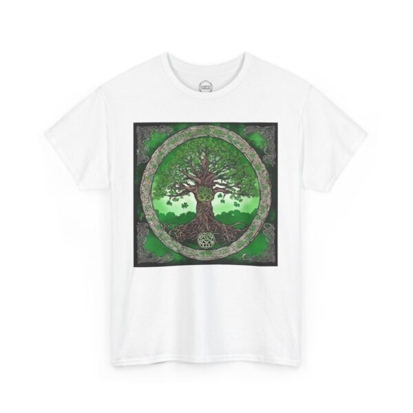 Celtic Shamrock Tree Unisex Heavy Cotton Tee