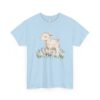 Little Lamb in Flowers Unisex Heavy Cotton Tee - Image 11