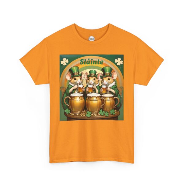 Slainte Irish Drinking Mice Beer Unisex Heavy Cotton Tee - Image 10