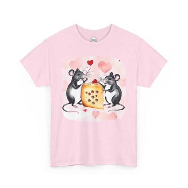 Cheesy Grins Mice in Love Unisex Heavy Cotton Tee - Image 6