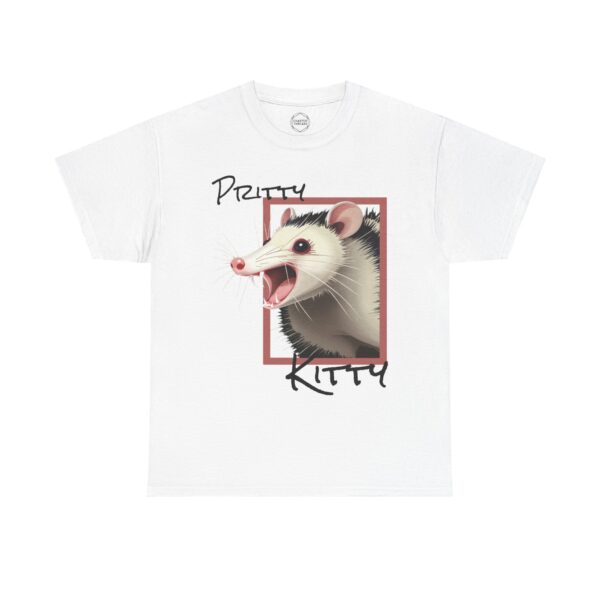 Pritty Kitty Opposum Unisex Heavy Cotton Tee - Image 5