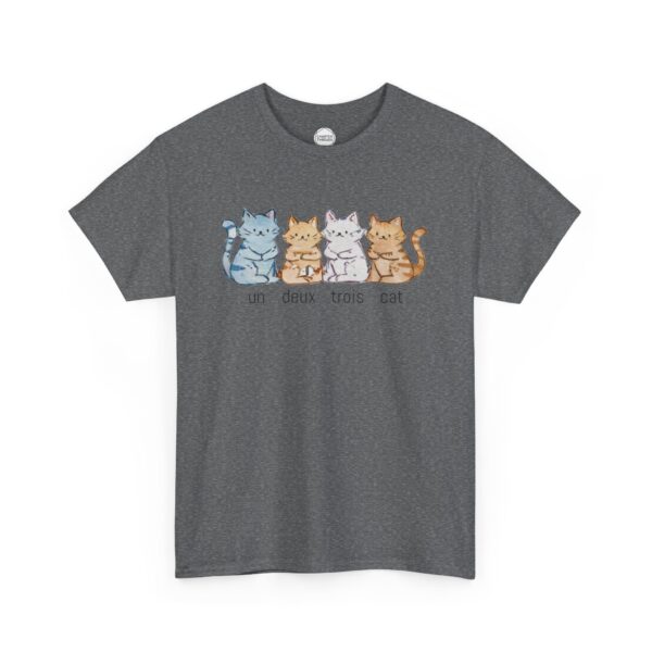 Un Deux Trois Cat Unisex Heavy Cotton Tee - Image 8