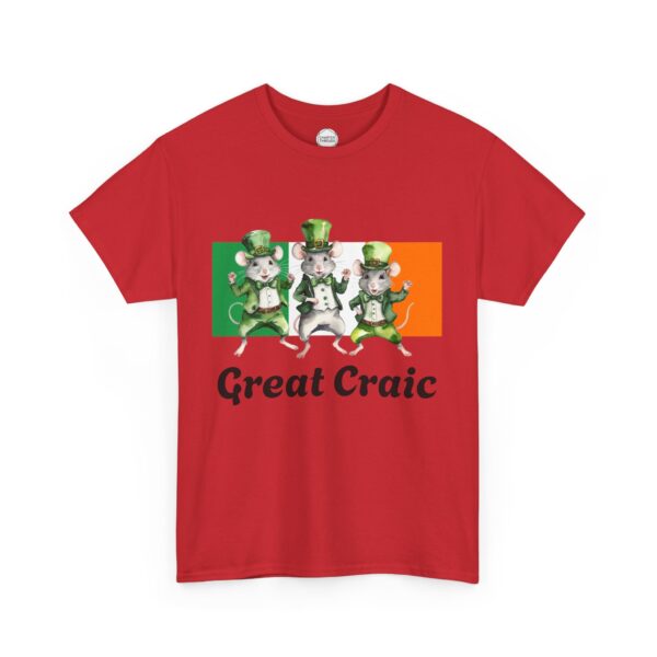 Great Craic Irish Dancing Mice Unisex Heavy Cotton Tee - Image 9