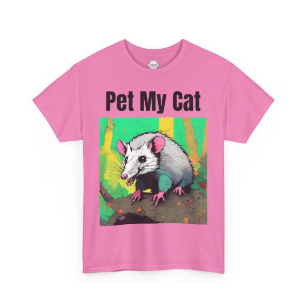 Pet My Cat Opposum Unisex Heavy Cotton Tee - Image 10