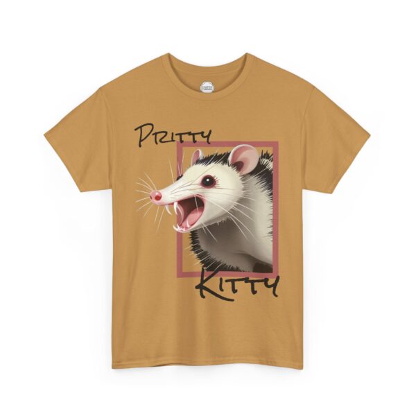 Pritty Kitty Opposum Unisex Heavy Cotton Tee - Image 3