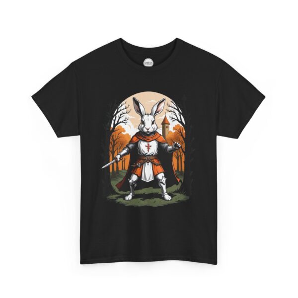 Rabid Rabbit Knight Unisex Heavy Cotton Tee - Image 2