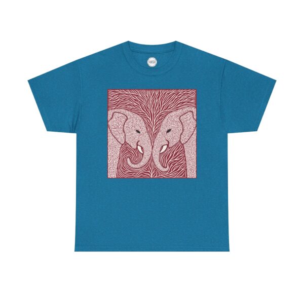 Trunk to Trunk Elephant Love Unisex Heavy Cotton Tee - Image 5