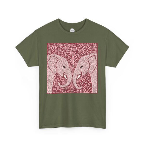 Trunk to Trunk Elephant Love Unisex Heavy Cotton Tee - Image 10