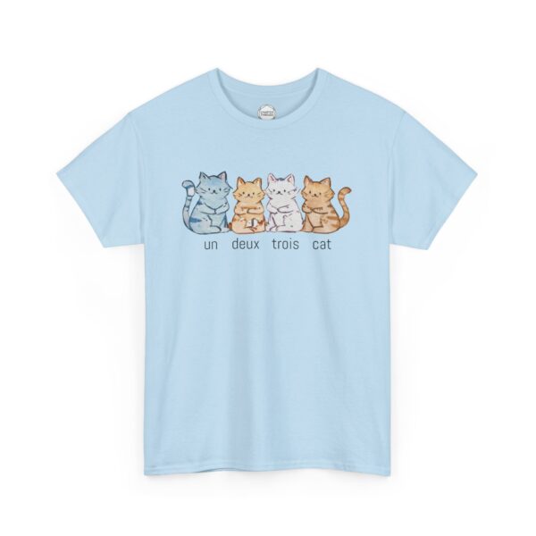 Un Deux Trois Cat Unisex Heavy Cotton Tee - Image 9