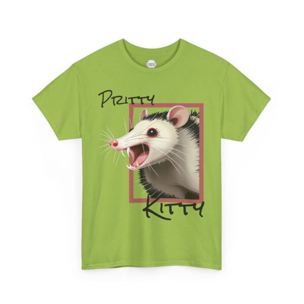 Pritty Kitty Opposum Unisex Heavy Cotton Tee - Image 2