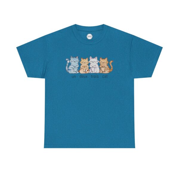 Un Deux Trois Cat Unisex Heavy Cotton Tee - Image 5