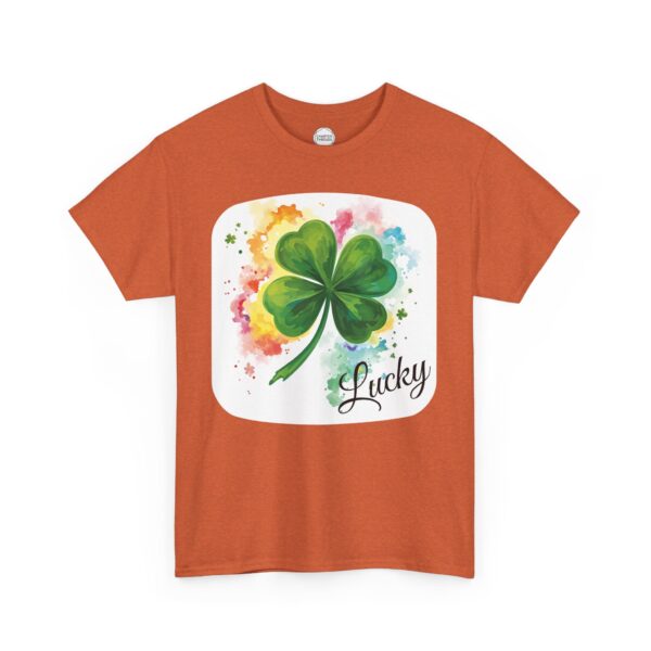 Irish Lucky Shamrock Unisex Heavy Cotton Tee - Image 3