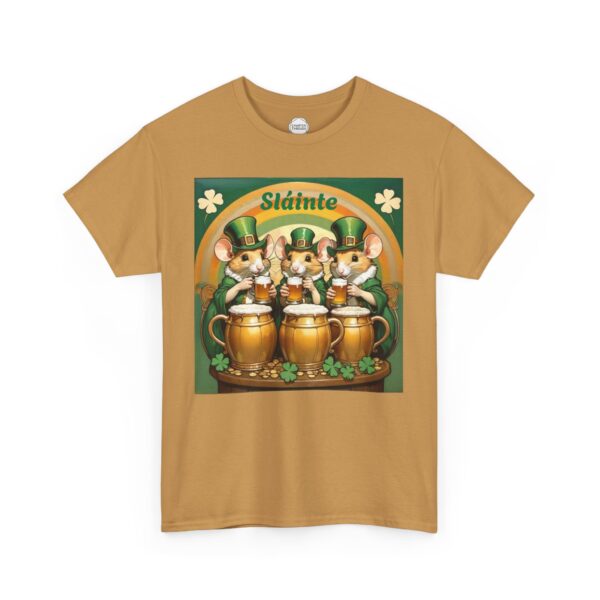 Slainte Irish Drinking Mice Beer Unisex Heavy Cotton Tee - Image 6