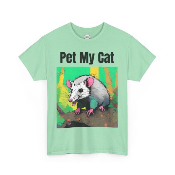 Pet My Cat Opposum Unisex Heavy Cotton Tee - Image 11