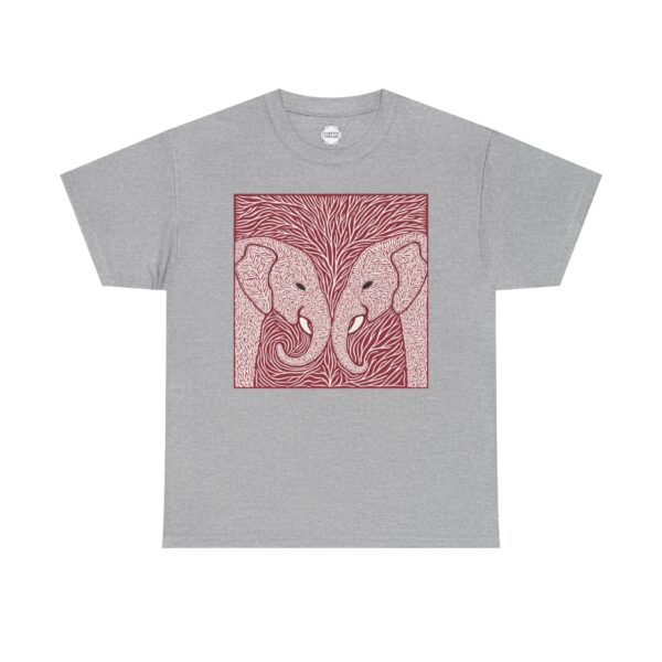 Trunk to Trunk Elephant Love Unisex Heavy Cotton Tee - Image 4