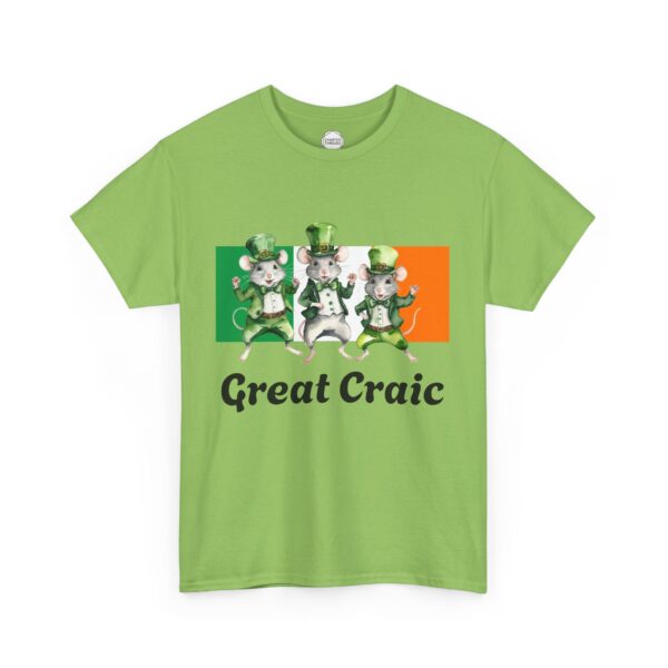 Great Craic Irish Dancing Mice Unisex Heavy Cotton Tee