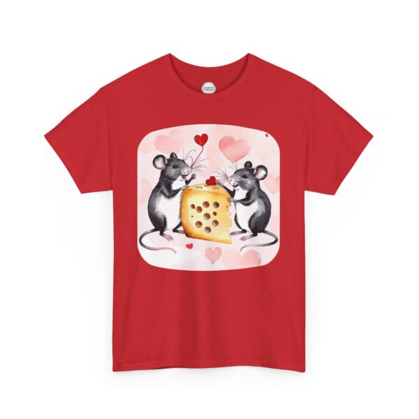 Cheesy Grins Mice in Love Unisex Heavy Cotton Tee