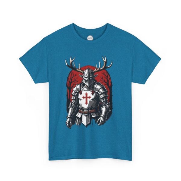 Black Knight Elven Crusader Unisex Heavy Cotton Tee - Image 4