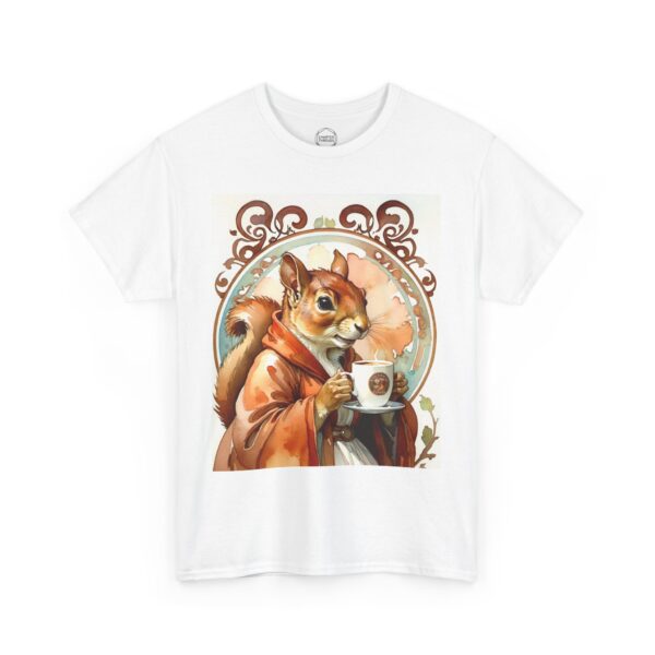 Squirrel Sipper Coffee Unisex Heavy Cotton Tee