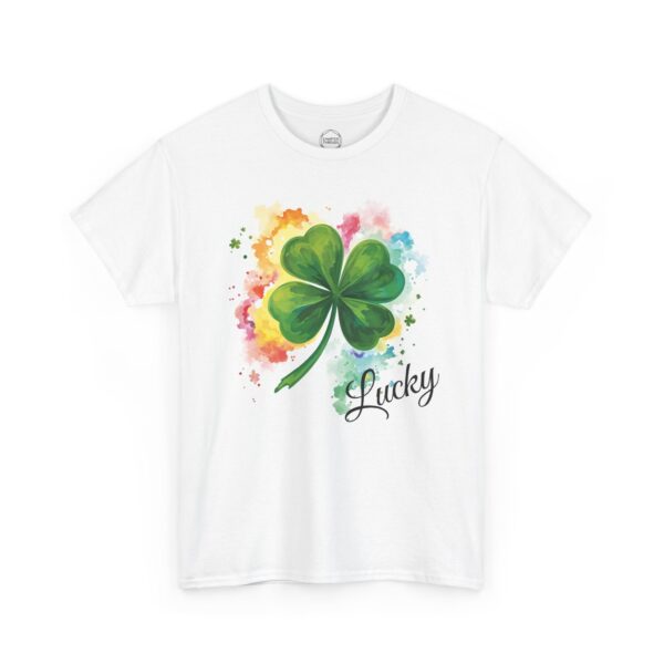 Irish Lucky Shamrock Unisex Heavy Cotton Tee - Image 2