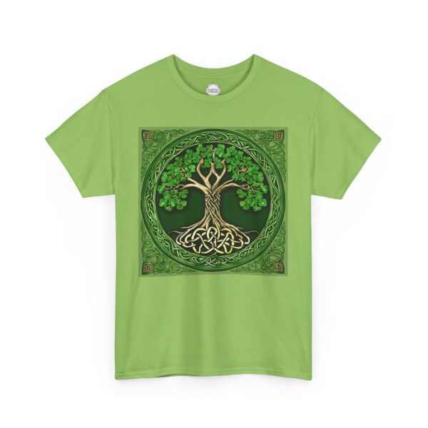 Celtic Knot Irish Tree of Life Unisex Heavy Cotton Tee - Image 4