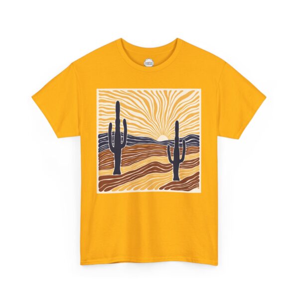 Saguaro Cactus Sunrise Unisex Heavy Cotton Tee - Image 8