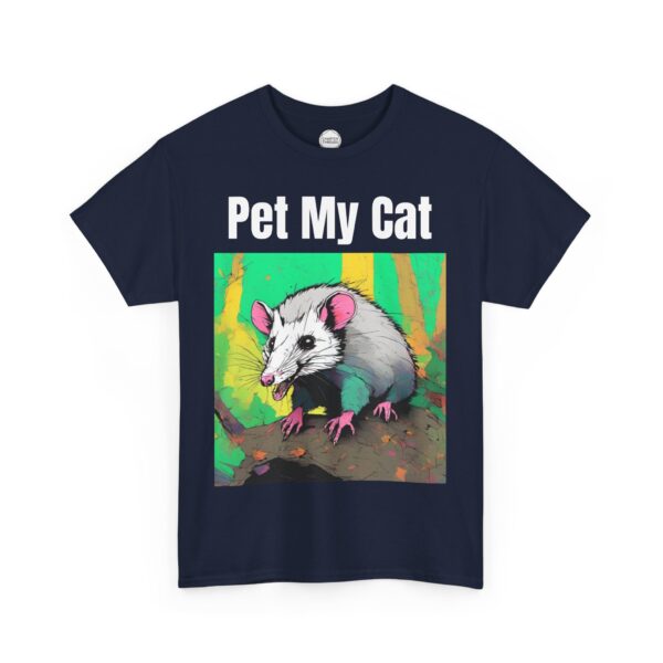 Pet My Cat Opposum Unisex Heavy Cotton Tee - Image 9