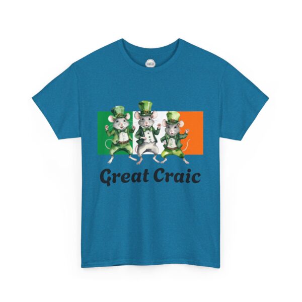 Great Craic Irish Dancing Mice Unisex Heavy Cotton Tee - Image 4