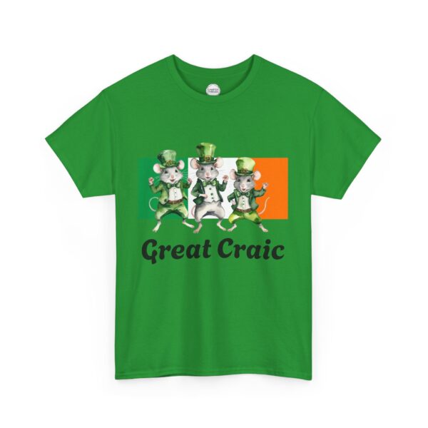 Great Craic Irish Dancing Mice Unisex Heavy Cotton Tee - Image 8