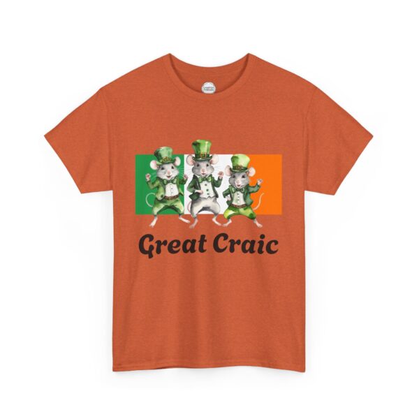 Great Craic Irish Dancing Mice Unisex Heavy Cotton Tee - Image 5