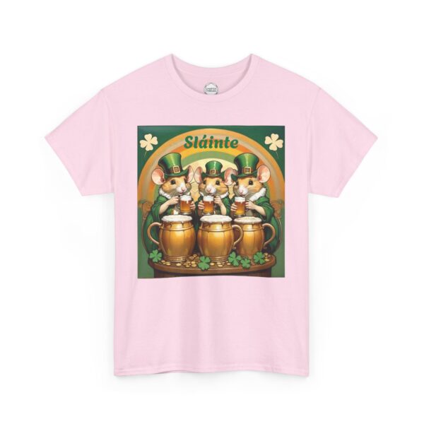 Slainte Irish Drinking Mice Beer Unisex Heavy Cotton Tee - Image 11