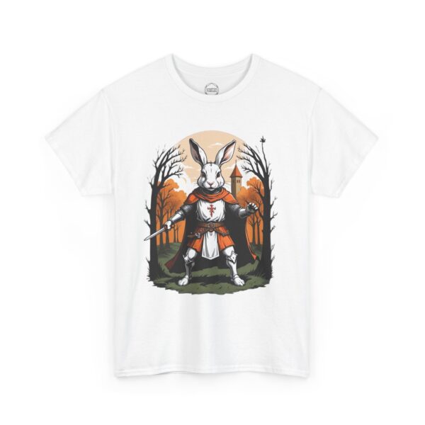 Rabid Rabbit Knight Unisex Heavy Cotton Tee - Image 4