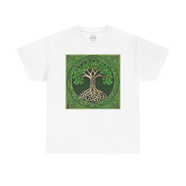 Celtic Knot Irish Tree of Life Unisex Heavy Cotton Tee - Image 2