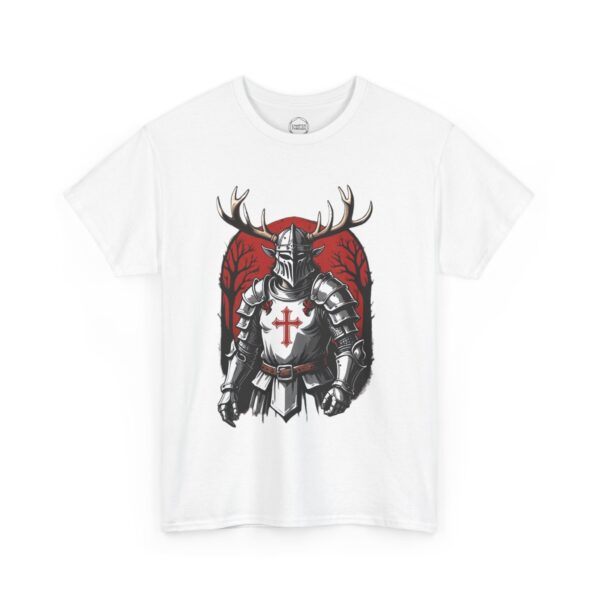 Black Knight Elven Crusader Unisex Heavy Cotton Tee - Image 3