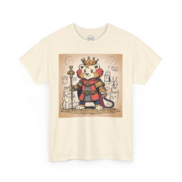 Worried King Lion Unisex Heavy Cotton Tee - Image 2