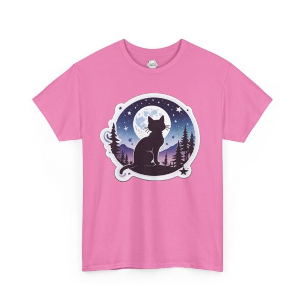 Mountain Stargazer Kitty Unisex Heavy Cotton Tee - Image 11