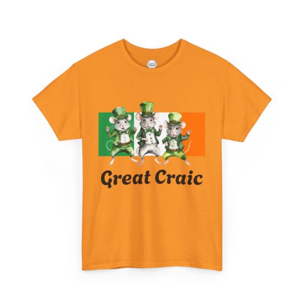 Great Craic Irish Dancing Mice Unisex Heavy Cotton Tee - Image 10